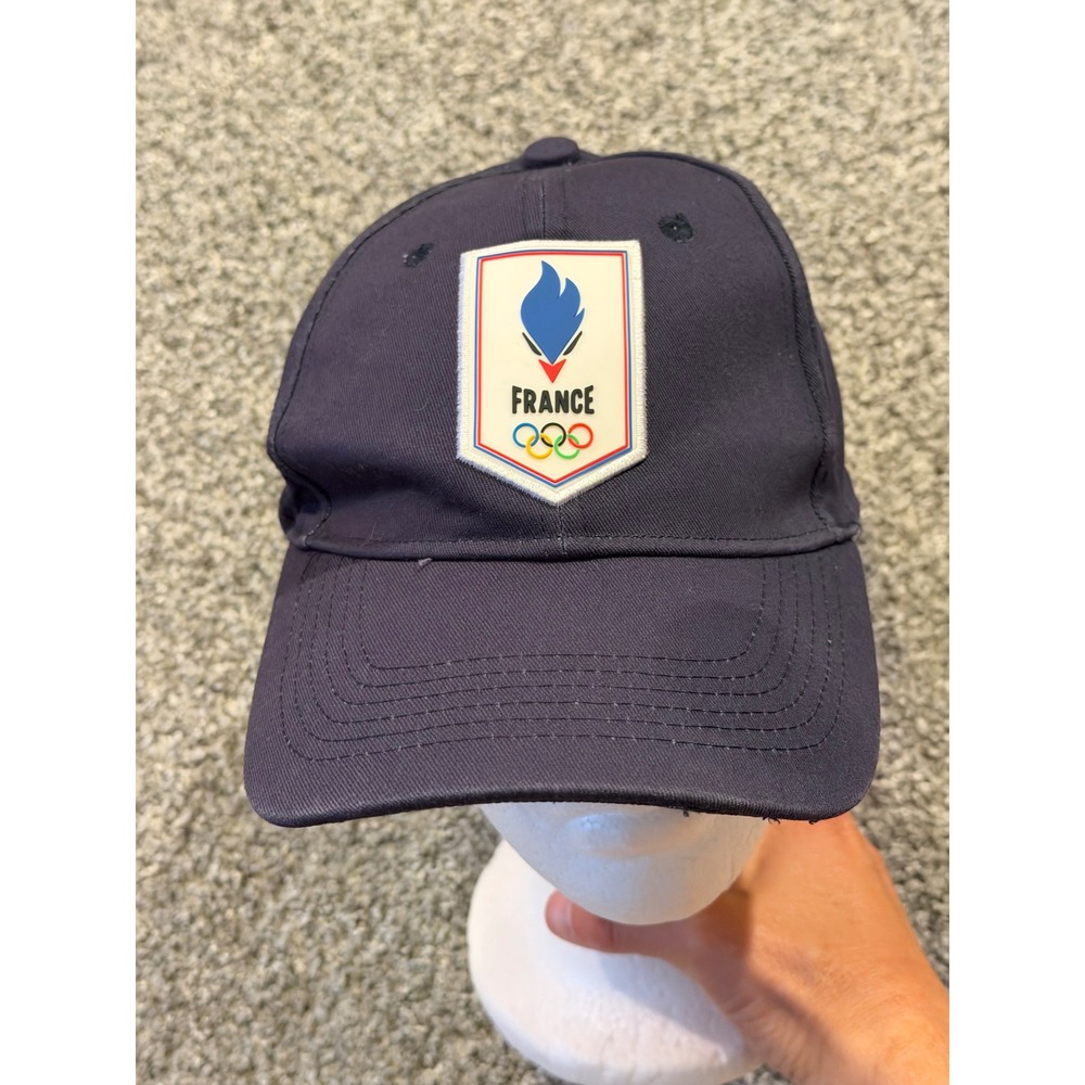 France Olympic Team Hat Men OSFA Navy Blue Baseball Cap Adjustable Buckle Strap*